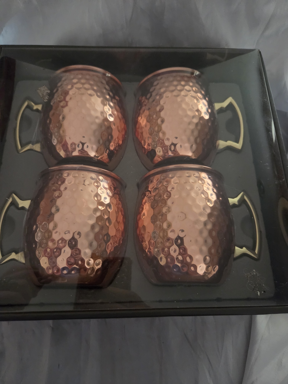 Hammered Copper Moscow Mule Mugs - Set of 4 NWT - Picture 2 of 6
